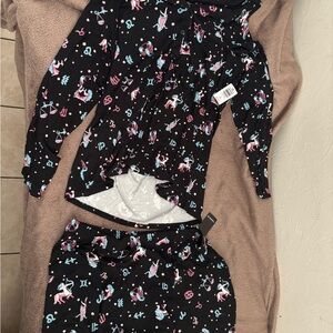 Black Zodiac Print Pajama Set by Torrid